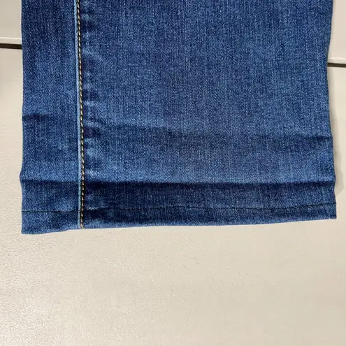 GRACE IN LA Easy Fit Jeans Womens 31 Blue Stretch Denim Distressed Cropped Capri