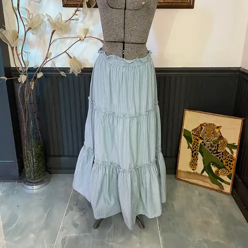 Tuckernuck Slate Blue Stripe Prado Pull On Stripe Skirt Preppy - Sz M 🧡🎀