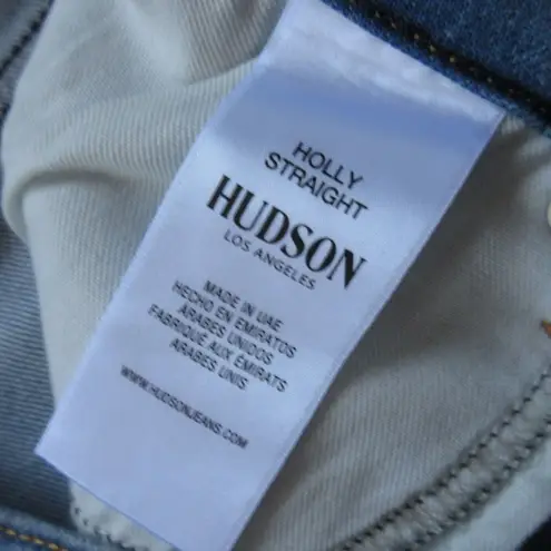 Hudson Jeans NWT Hudson Holly in Destructed Washed Out High Rise Straight Crop Jeans 32