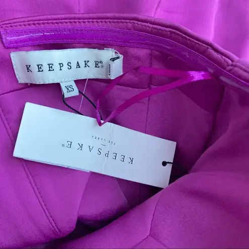 Keepsake Let Go Playsuit Layered Romper Skort Mini Dress XS Purple