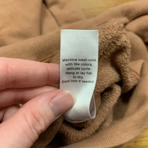 Michael Stars V-Neck Pullover Sweatshirt Womens Size XL Brown Relaxed Fit Comfy