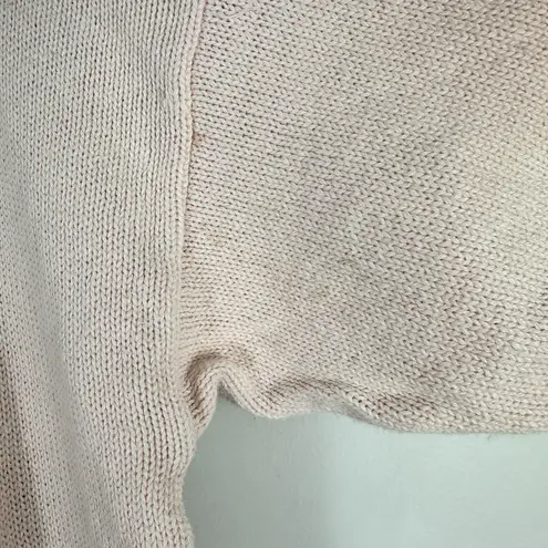 Carolyn Taylor Vtg 90s Embroidered Floral Top Large Pink Knit Cottage Soft Girl