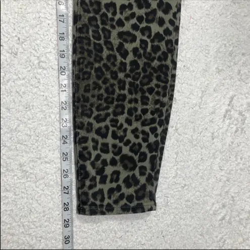 Good American  Good Waist Crop In‎ Sage Leopard Size 16