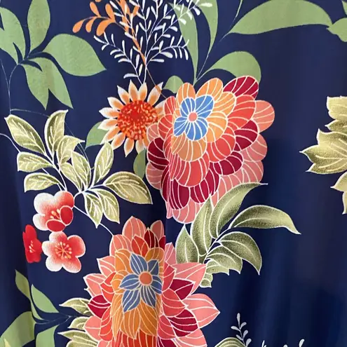 Lulus Run Away With Me Navy Blue Floral Print Long Sleeve Romper