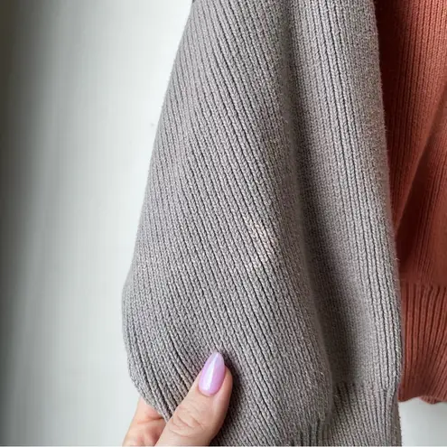 Free People  Easy Street Peach Color Block Sweater S