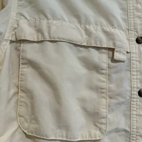 LL Bean women’s XS Light Yellow Buzz Off Bug Repellent Long Sleeve Button Down.