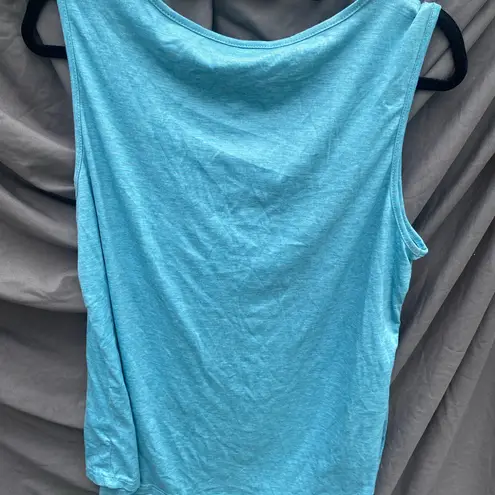 BloomChic Blue Pleated Sleeveless Tank Top Size 14