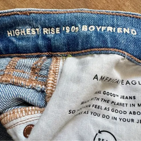 American Eagle  Ripped Highest Waist '90s Boyfriend Jeans Size 4