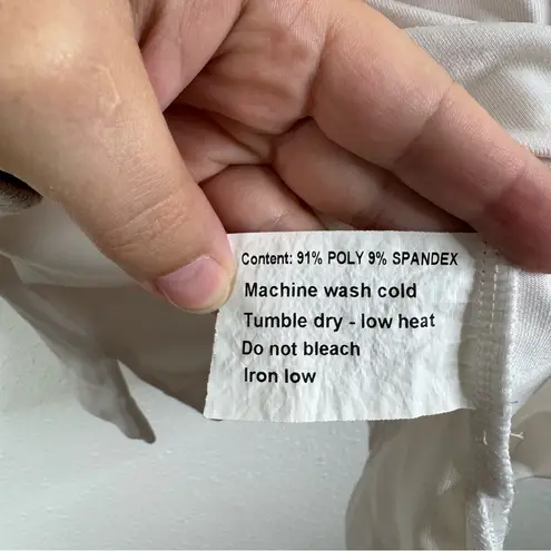 Tail Collared Sleeveless Floral Golf Shirt Small White