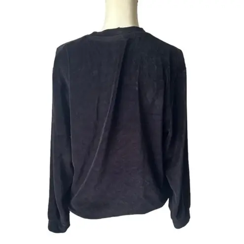 COS  Oversized Black Velvet Sweatshirt - M