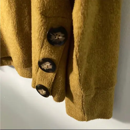 F & F Mustard Yellow Sweater with Side Button Accents Size 6 Orange