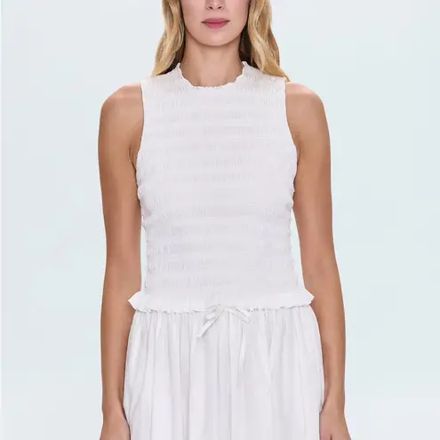 Pistola PHOEBE SMOCKED TANK - LE BLANC Large