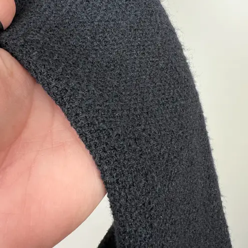 Lafayette 148 Blazer Jacket Womens 18 Black Wool Blend Zip Up Oversized Collar Black