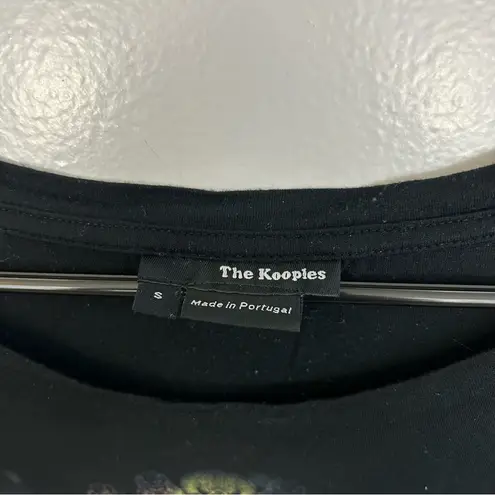 The Kooples Enchanted Tiger Black Short Sleeve Black T-shirt Size Small