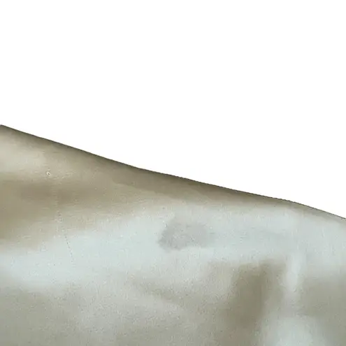 If By Sea Women’s Nuuly Satin One Shoulder Sage Green Corset Bust Maxi Dress S