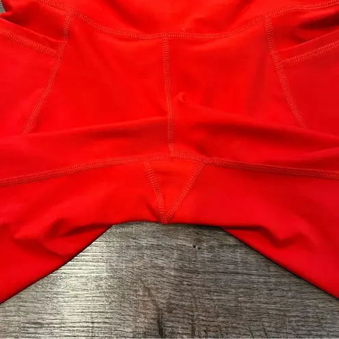 Old Navy NWOT  Active Bright Red Powersoft High Rise Biker Shorts Size XS - Image 2