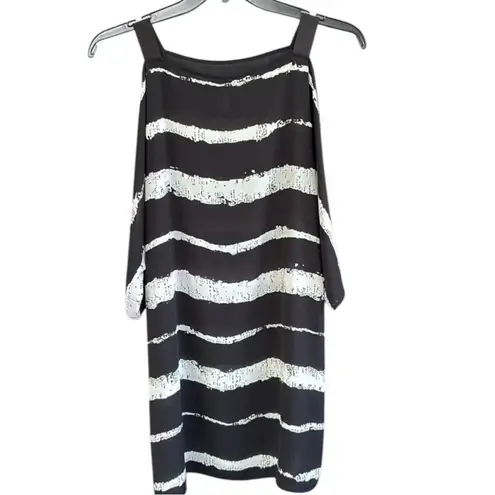 Joseph Ribkoff EUC Georgette Shoulder Cutout Dress / Tunic Top Size 8