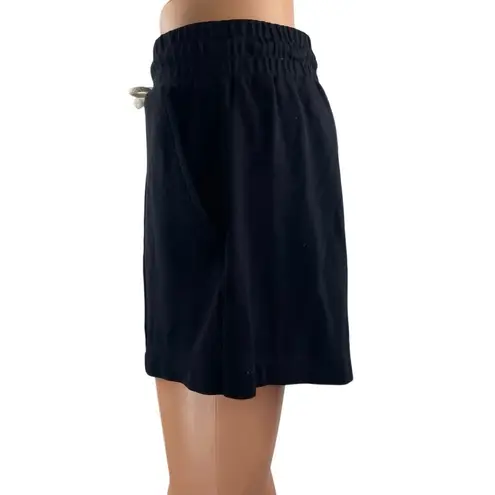 Ann Taylor  LOFT Black Drawstring High Waisted Pleated Casual Mini Shorts Size S