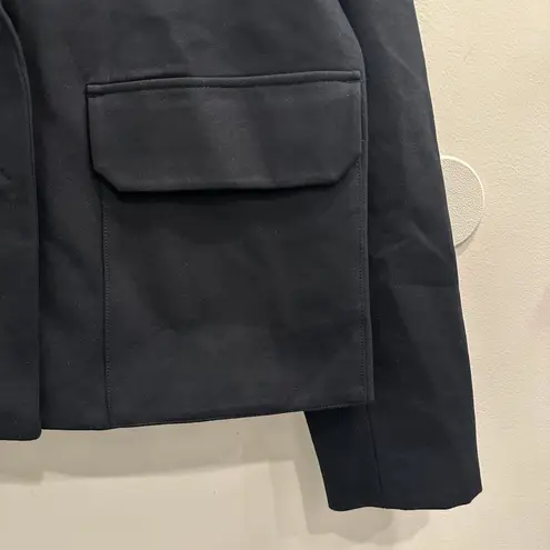 Maeve Anthropologie Black Shrunken Swing Ponte Jacket Size 10 Career Minimalism