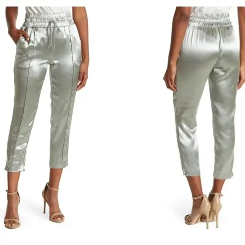 Cinq à Sept Cinq A Sept Silver Adalie Satin Hammered Drawstring Dress Pants Women’s Medium M