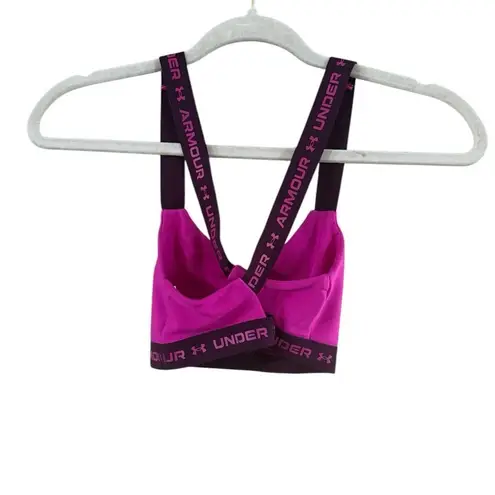 Under Armour  Pink and Black Sports Bra with Supportive Design