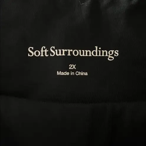 Soft Surroundings Size 2X Classic Black Style#5FR05 Cotton Knit Leggings