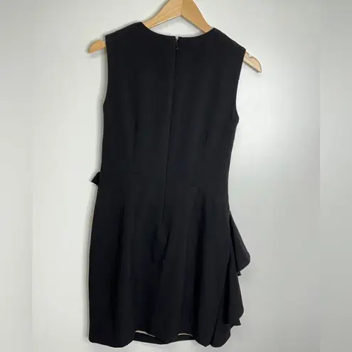 Marc New York Andrew Marc Ruffled Sleeveless Black Cocktail Dress Size 8