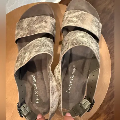 Pierre Dumas  Wedge Sandals‎ in Metallic