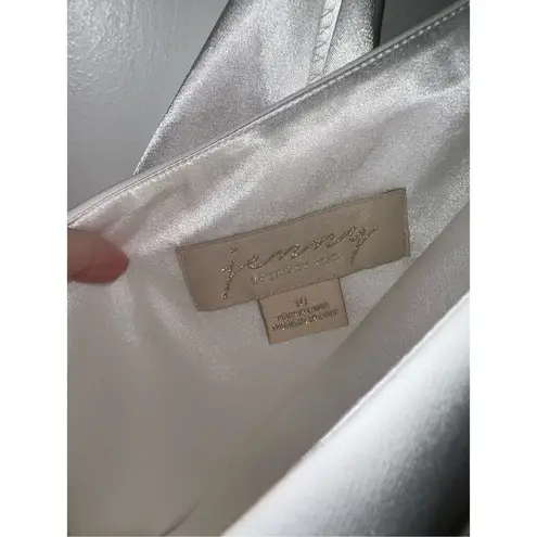 Jenny Yoo  Blanca Fit & Flare One-Shoulder Illusion Crepe Wedding Gown 10