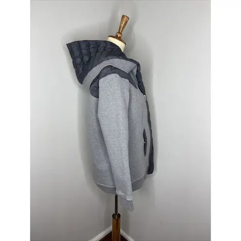 Kit and Ace Liberty Jacket French Terry Puffer Size 8 Grey Black Gray