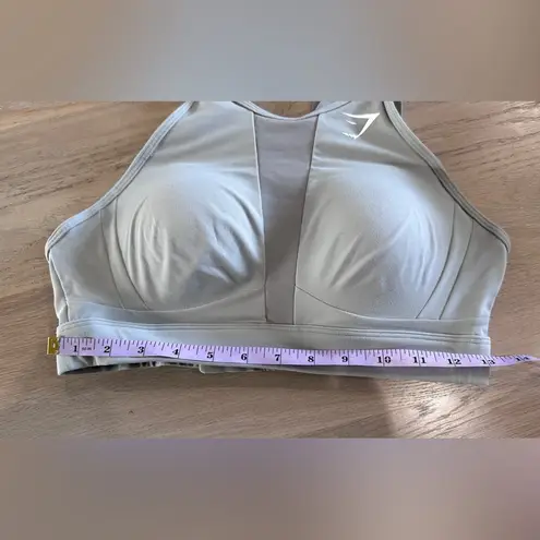 Gym shark MESH NECKLINE SPORTS BRA gray size medium
