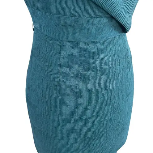 Elliatt Liberty Forest Green Teal One Shoulder Fitted Bodycon Dress size S