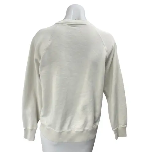 Something Navy Cream White Embroidered Logo Long Sleeve Sweatshirt Top Size XS - Image 2