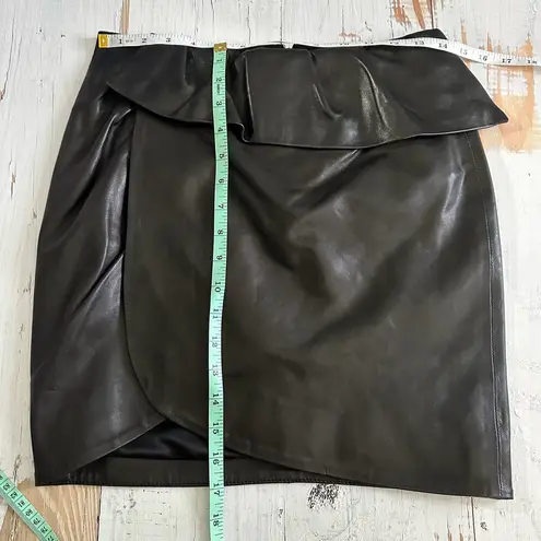 IRO  Andice Lamb Leather Mini Skirt Black Size FR 38 US 6