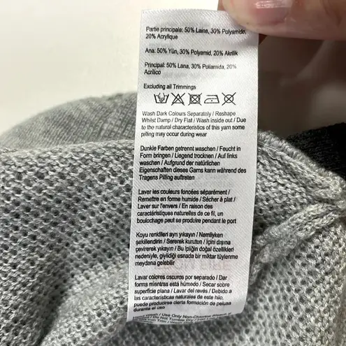 Wool blend Joules knitwear turtleneck size 10 neutral textured side slits 2018 Gray - Image 9