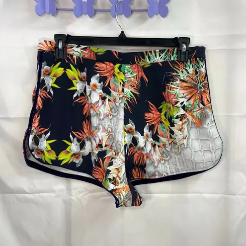 Just Cavalli women's multicolor stretch floral pocket artistic shorts casual 12