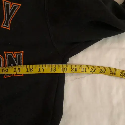 Port Authority Custom One of a kind Harley Davidson black orange baggy fit hoodie sweatshirt long sleeve biker motorcycle