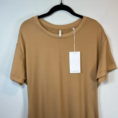 7 Diamonds Women's Core Tshirt Dress Tawny Tan Stretch Buttery Soft NEW Sz Large