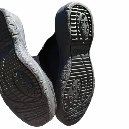 TECNICA Italy Women's Skandia Boot Size 38 7 Black Cowhide Goat Fur Apres Ski