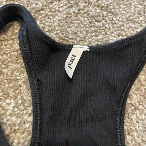 Pact On the Go crop top black medium cotton