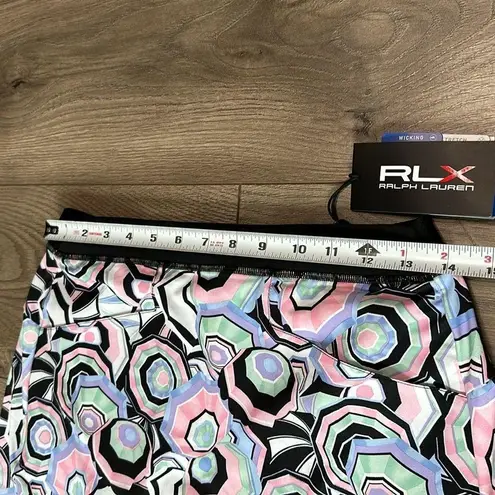 RLX Ralph Lauren 14" Pleated Multicolor Umbrella Print Golf Skirt Size Small Pink