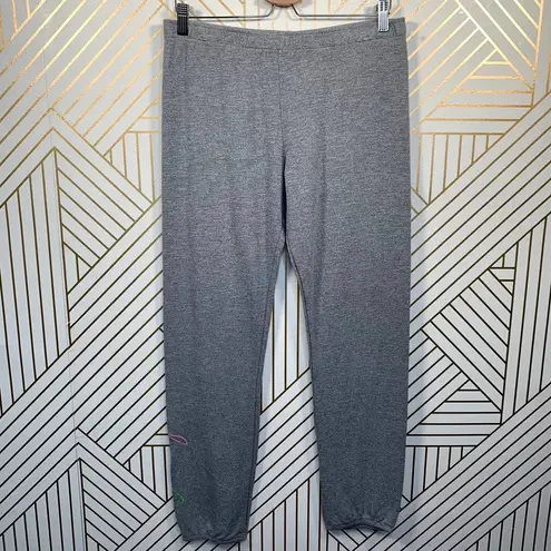 SoulCycle Monrow x  Embroidery Sweatpants Gray