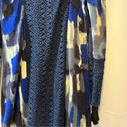 Kessley Mixed Media Knit Long Sleeve Sweater Dress