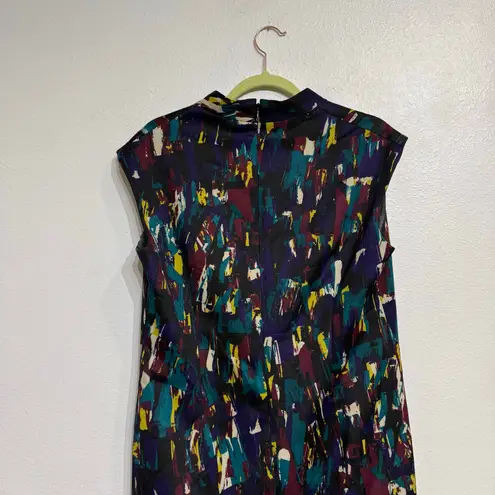 Kasper  Black Sleeveless Midi Sheath Dress Sz 12