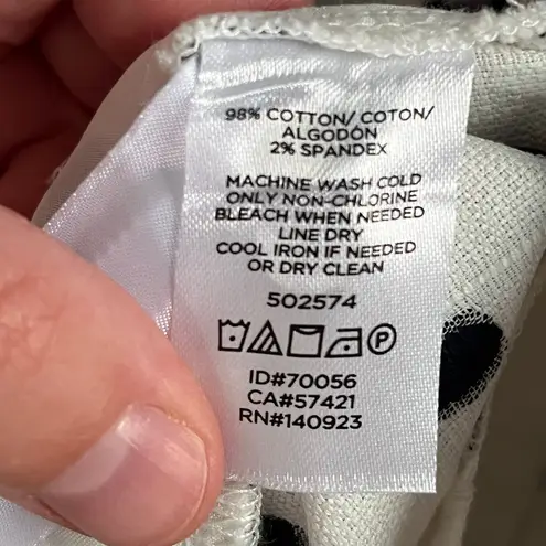 Loft  women's shorts white polka dot leopard animal print preppy cotton size 0