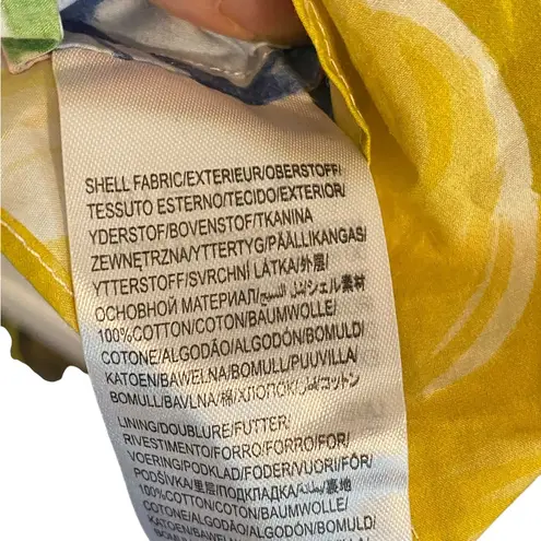 Farm Rio Rainbow Chita Empire-Waist vibrant Floral puff sleeve Blouse resortwear