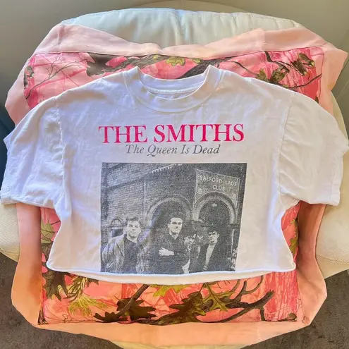 the smiths band tee crop top tshirt White Size L