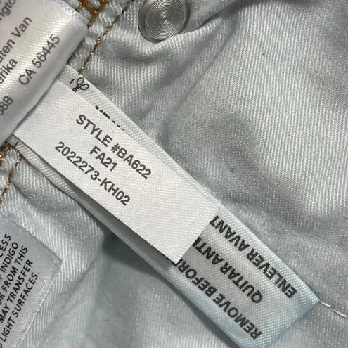 J.Crew 9" Billie Demi Boot Crop Jeans Medium Wash Distressed Size 25 Denim BA622 Blue