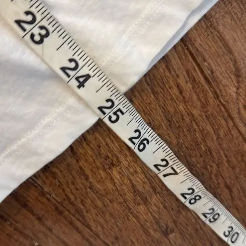 Habitual cotton puff sleeve white button front top large