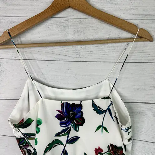 Derek Lam 10 Crosby Womens size 2 Floral Tank Spaghetti Strap Tank Blouse